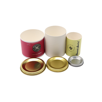 Boîte en carton de pots de tube de papier de crème glacée de gelato de conception personnalisée écologique avec le couvercle hermétique en métal de bidon pour le thé café
