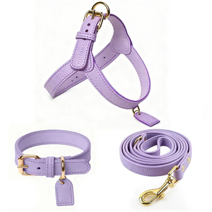 Collier de luxe en cuir PU vegan noir personnalisé pour chien, réglable, avec boucle métallique, étanche, pour chiot et chien de taille moyenne, avec étiquette - Product Image 2