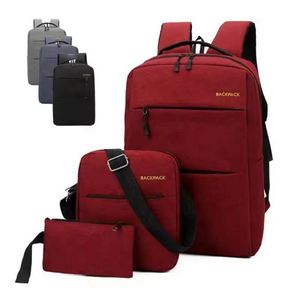 Wholesale <b>Cheap</b> 3-Piece Set Oxford Polyester Laptop <b>Backpack</b> Zipper Air Cushion Belt 20-35L Capacity Teenagers Children Outdoor - Product Image 5