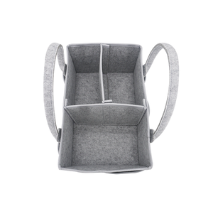 Borsa Porta Pannolini Antifurto in Feltro Grigio Spessore 3mm per <span class=keywords><strong>Mamma</strong></span> <span class=keywords><strong>e</strong></span> Bambino, Organizer Portatile da Viaggio <span class=keywords><strong>e</strong></span> Auto - Product Image 3