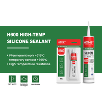 Scellant en silicone haute température RTV, colle résistante à la chaleur, Homey H600 85g, adhésif en silicone gris, mastic haute température