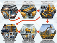 Plateforme de travail en hauteur, Plateforme de travail en hauteur articulée, Plateforme de travail en hauteur à flèche en acier