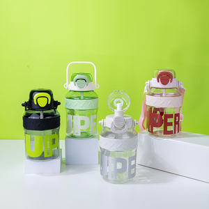 Garrafa Plástica Personalizada Ecológica de 1000ml, Livre de BPA, Tampa à Prova de Vazamentos, para Academia e Esportes, com Canudo - Product Image 6