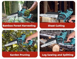 Gergaji mesin Mini 6 inci tanpa kabel 21V, gergaji tiang kecil kelas DIY dengan kunci keamanan dan mendukung 2 baterai dan OEM - Product Image 6