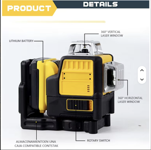 Niveau laser rotatif professionnel 360° 12 lignes de haute qualité, modèle TL-12, idéal pour la rénovation - Vente chaude - Product Image 6