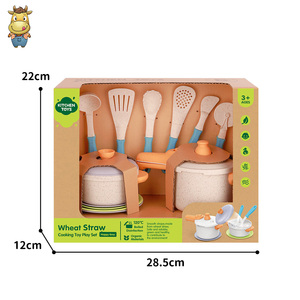 Ensemble de jeu de cuisine en paille de blé pour enfants, 12 pièces, jouets de cuisine pour enfants - Product Image 3