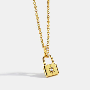 Collar Minimalista con Cierre para Mujer, Chapado en Oro de 18K, Cadena con Colgante, Joyería Elegante para Clavícula, Accesorio de Moda Único y Moderno - Product Image 5