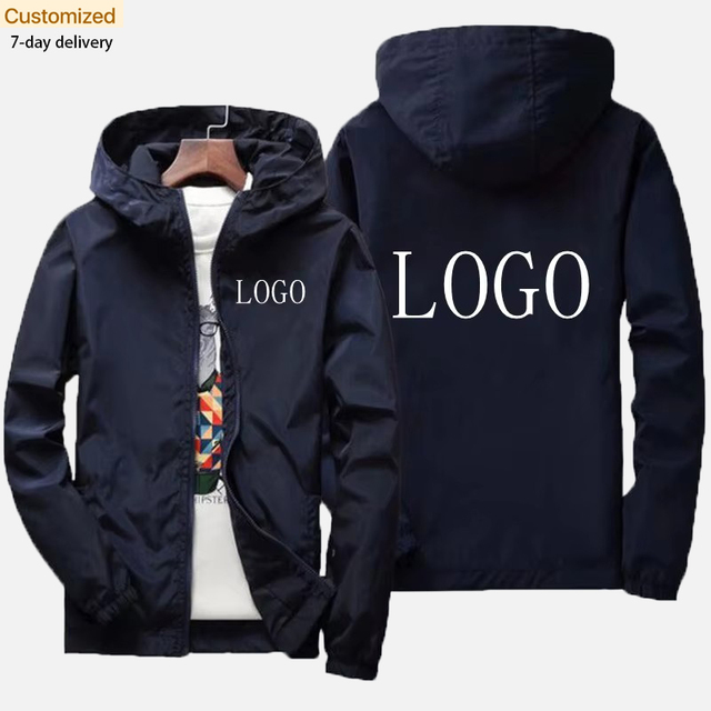 Lightweight Packable Windbreaker Grey Cheap Bulk Rain Bumper Customized logo Waterproof Jackets for Men's OEM Manufacturer