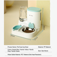 Distributeur automatique de nourriture pour animaux de compagnie, fontaine à eau, bol pour nourriture, station d'alimentation intérieure