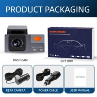 Caméra embarquée double objectif 3,0 pouces 4K+1K, enregistreur vidéo de voiture, enregistrement en boucle, DVR, caméra de voiture WIFI, surveillance de stationnement 24H
