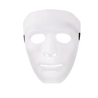 Masques en plastique pour la danse de rue, masques de performance pour Halloween, épais, pleine face, danseur de la mort, blanc et noir, masque de mascarade pour la danse de rue
