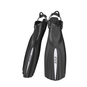 Pinne da nuoto professionali lunghe in Silicone per immersioni profonde e Freestyle e attrezzature per l'allenamento pinna d'anatra - Product Image 1