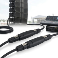 Adaptateur Speakon femelle-femelle 4 broches NL4 noir pour câble audio, rallonge de connecteur pour mixeur et amplificateur