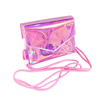 Sac bandoulière en TPU personnalisé avec logo, mini pochette holographique en gros pour concerts Kpop, marchandises de festival, cadeau promotionnel en vrac