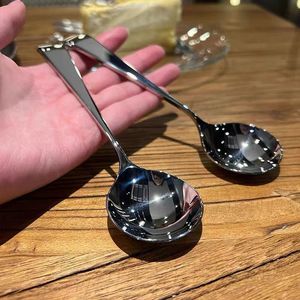 304 Stainless Steel Round Head <b>Spoon</b> Dishwasher Safe For Home Restaurant Use - Product Image 2