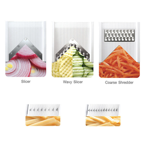 Fabriqué en Chine, trancheuse à légumes de type V à 3 lames en acier inoxydable, trancheuse à légumes de type V à 3 lames, trancheuse à légumes de type V à 3 lames - Product Image 2