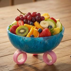 Bol à fruits moderne en résine époxy fait main - Product Image 1