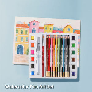 Set <span class=keywords><strong>de</strong></span> Acuarelas Macaron, Acuarelas Sólidas, Bloc <span class=keywords><strong>de</strong></span> Acuarelas A5, Lápices <span class=keywords><strong>de</strong></span> <span class=keywords><strong>Colores</strong></span> <span class=keywords><strong>de</strong></span> Alta Calidad con Pincel <span class=keywords><strong>de</strong></span> Agua - Product Image 4