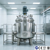 Tanque de Fermentación de Alcohol, Fermentador de Destilería, Acero Inoxidable 304, Sanitario, con Chaqueta, 200L, Motor PLC para Whisky, Vodka, Ron, Vino
