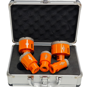 طقم حفر WEHER مكون من 5 قطع مع لقم حفر ماسية مطلية بالفراغ بأحجام 25/35/40/50/60 مم لقطع البورسلين والسيراميك - Product Image 1