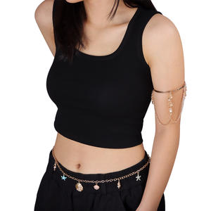 Chaîne de taille bohème européenne pour l'été, avec pendentifs étoile de mer et coquillages, chaîne de corps pour femme, couleur or - Product Image 1