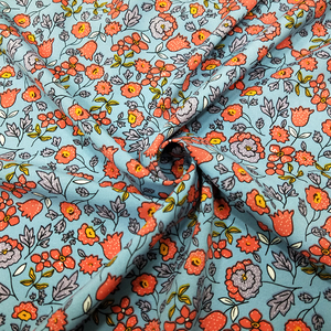 Ткань для спортивной одежды: эластичный полиэстер с цифровой печатью, цветочный принт, для индивидуального пошива купальников для йоги - Product Image 1