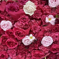 Trendy bruiloft podium bloemenwand achtergrondontwerp kunstmatige zijden bloemenwand