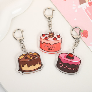 Factory Wholesale Custom Design Mini Transparent UV Printed Acrylic Cute Plastic <b>Key</b> <b>Chains</b> Personalized DIY Plastic Keychain - Product Image 2