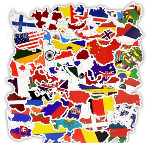 50Pcs World Country Map <span class=keywords><strong>adesivi</strong></span> Graffiti impermeabili per adesivo bandiera della nazione <span class=keywords><strong>del</strong></span> computer portatile della parete dei bagagli dell'auto - Product Image 1