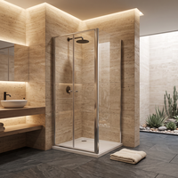 Cabines de douche complètes avec plateau inclus, parois en verre et base en acrylique, cabine de douche intégrée