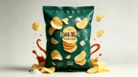 Grand sac d'emballage pour snacks autoportant en PE, étanche, scellé sur trois côtés, finition mate/brillante, fermeture éclair facile à déchirer, personnalisable