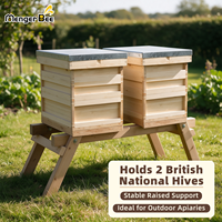 Support de ruche national standard britannique, commande en gros, support de ruche pliable en bois de pin robuste pour les distributeurs d'apiculture