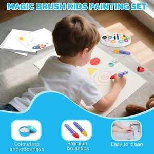 Ensemble de pinceaux magiques Zhorya pour la peinture à l'aquarelle, kit de peinture non toxique, pinceaux pour enfants, jouets éducatifs pour la peinture et le dessin - Product Image 5