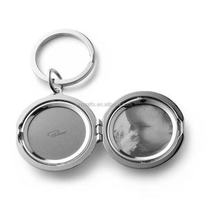 Cosmetic Folding Mirror <b>Key</b> <b>Chain</b> Blank Metal Picture Frame Keychain With Custom Logo - Product Image 1