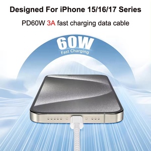 สายชาร์จ USB C to USB C แบบถักหนา ยาว 3 เมตร <span class=keywords><strong>10</strong></span> ฟุต รองรับการชาร์จเร็ว สำหรับ <span class=keywords><strong>iPhone</strong></span> 17/<span class=keywords><strong>16</strong></span>/15 ซีรีส์ iPad Samsung - Product Image 3