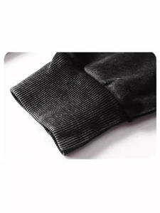 Sudadera con capucha de lavado ácido con manga de hombro caído de 300g Sudadera con capucha de gran tamaño con estampado Dtg personalizado de algodón en blanco - Product Image 3