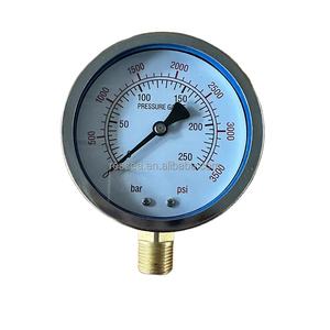 มาตรวัดแรงดันน้ำมันเชื้อเพลิงระบบไฮดรอลิก100มม. 450bar เครื่องวัดแรงดันน้ำมันสำหรับกรองก๊าซและน้ำ - Product Image 4