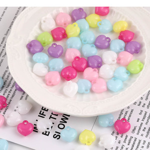 Cuentas acrílicas en forma de corazón de colores aleatorios para la fabricación de joyas, accesorios de bricolaje 35399 - Product Image 3