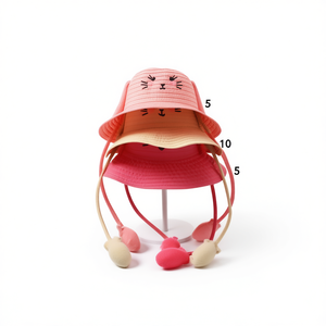 Gorra con airbag de diseño de gatito de dibujos animados para niños, talla única, sombrero de protección solar para niños, para uso en la playa en verano - Product Image 2
