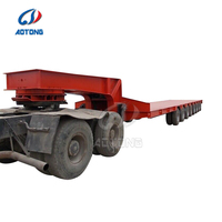 Semi-remorque surbaissée de 60 tonnes avec suspension cantilever, deux lignes, quatre essieux, en fer, pour camions