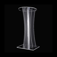 Pupitre de discours en acrylique transparent, couleur personnalisée, design minimaliste, pour mariage, bureau, écologique, réutilisable, marque XFL