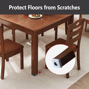 Premium PTFE Anti-Slip Furniture <b>Gliders</b> 25mm Rectangle Black Easy-to-Move Floor Protective Pads for Coasters - Product Image 4