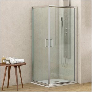 Kamalu K410 angolo doccia 70x70 170 altezza porte in vetro trasparente - Product Image 2