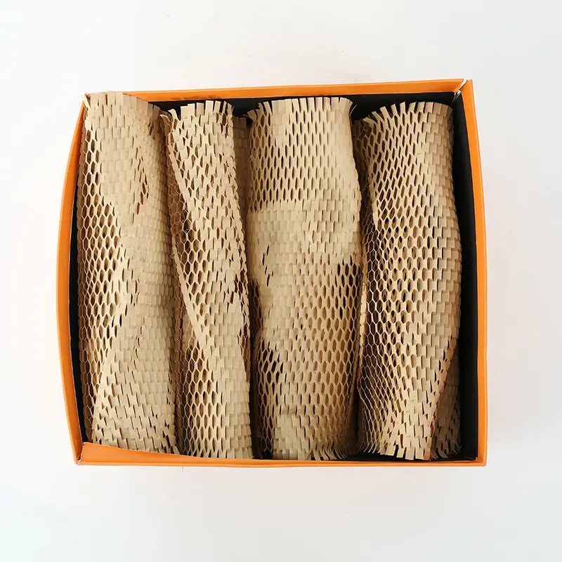 Eco Friendly Honeycomb Kraft Paper Roll | Honeycomb Cushion Paper Wrap