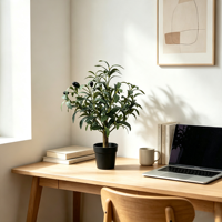 Árbol de Olivo Artificial Realista en Maceta, Planta Biónica Simulada para Decoración de Interiores, Hogar u Oficina, Estilo Nórdico, Pequeño Árbol Verde