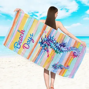 Liso sợi nhỏ beachtowel Double Sided Terry in bán buôn cát bằng chứng nhanh chóng khô bãi biển khăn cho người lớn