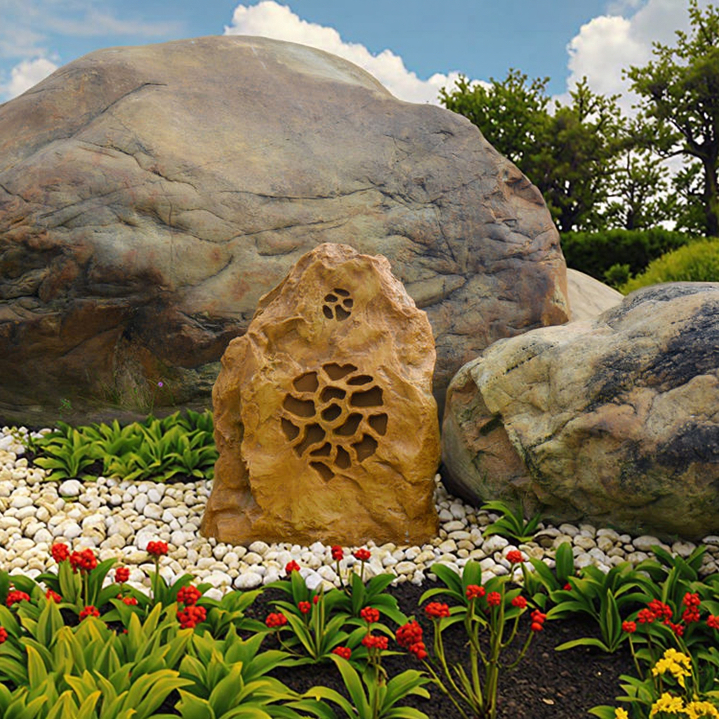 GS633 IP44 Waterproof Outdoor Lawn Speaker PA System 100v 30W Rock Shaped Speakers for Park Landscape