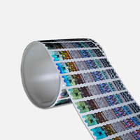 Autocollant holographique de sécurité anti-contrefaçon adhésif