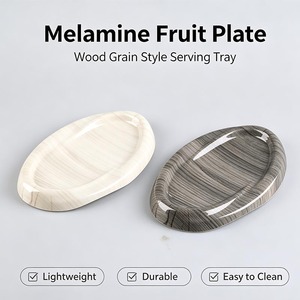 Plato de Frutas Creativo de Melamina, Bandeja de Servir Ovalada Irregular para Decoración del Hogar, Sin Dropshipping - Product Image 2