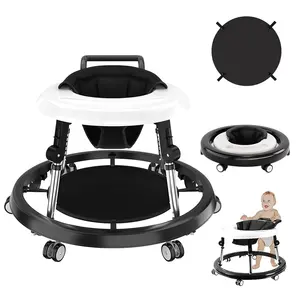 Baby Walker con le ruote, Baby Walker per i ragazzi le ragazze, attività pieghevole bambino Walker regolabile in altezza del bambino Push Walkers